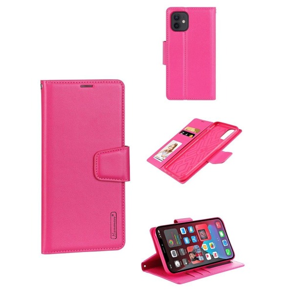 Tyylikäs lompakkokotelo (Hanman) - iPhone 12 Mini Rosaröd