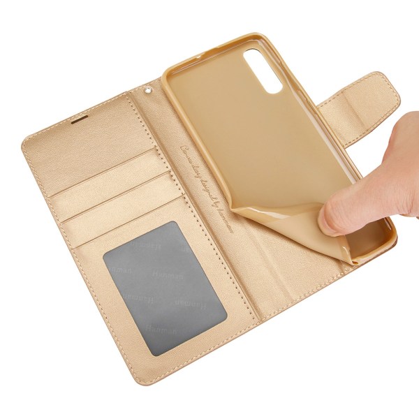 Käytännöllinen lompakkokotelo (Hanman) - Samsung Galaxy A70 Roséguld