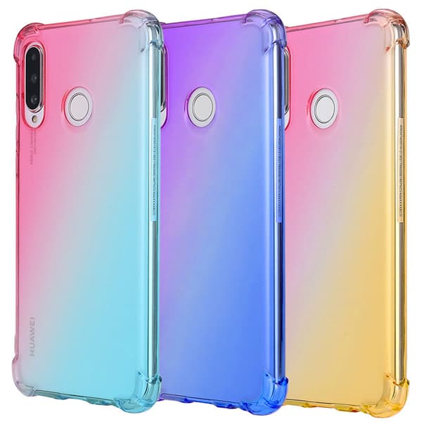 Skyddande Silikonskal (Floveme) - Huawei P30 Lite Rosa/Lila