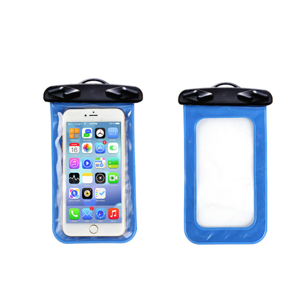 Vandtæt taske/nakkelomme til mobiltelefoner Blå