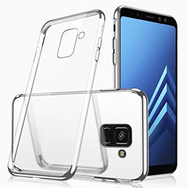 Robust beskyttelsesdeksel i silikonfloveme - Samsung Galaxy A8 2018 Silver