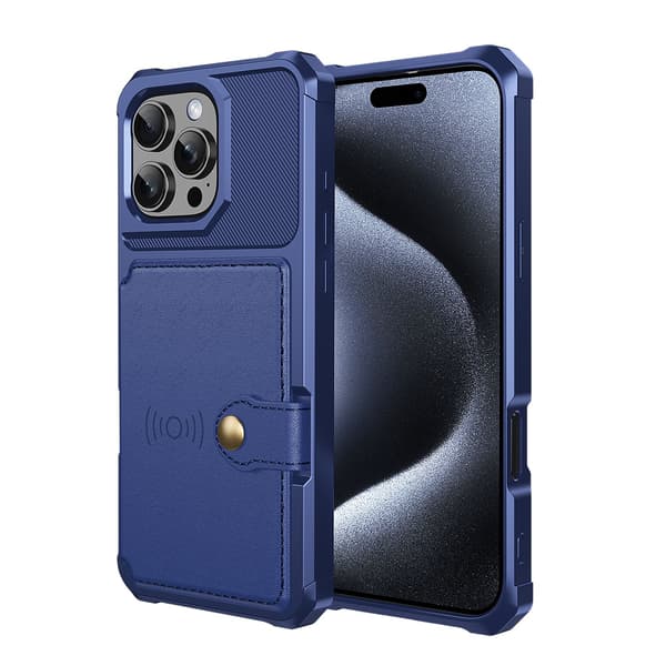 Exklusivt Skal med Kortfack kompatibelt med iPhone 16 Pro Grön