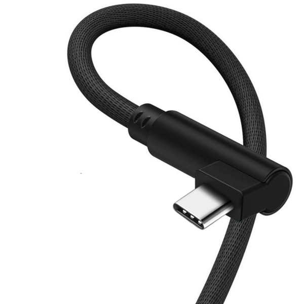 Kraftig USB-C (Type-C) hurtigladekabel Svart 2 Meter