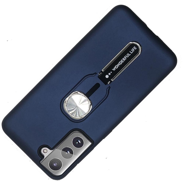 Fleksibelt cover med holder - Samsung Galaxy S21 Blå