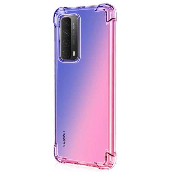 Genomtänkt Skyddsskal - Huawei P Smart 2021 Blå/Rosa