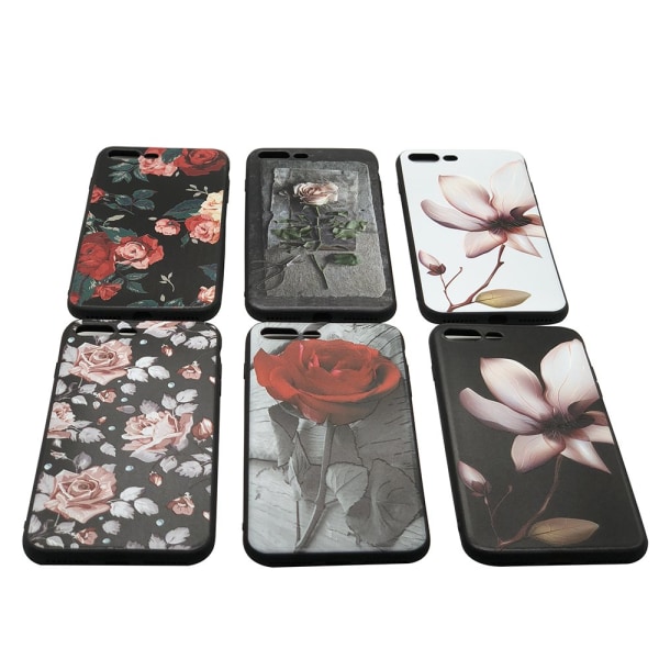 LEMAN Skal med Blom-motiv för iPhone 7 6