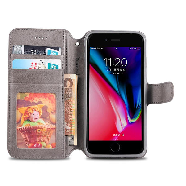 Genomtänkt YAZUNSHI Plånboksfodral - iPhone 7 Blå