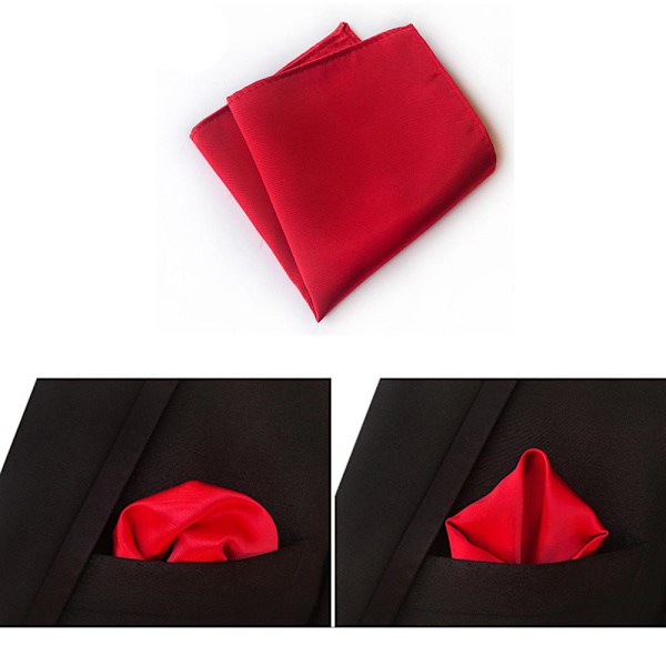 Stilsäker Pocket Square Kavaj Bröstnäsduk Svart