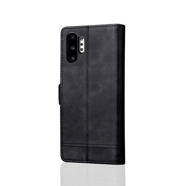 Samsung Galaxy Note10+ - Robust Leman Plånboksfodral Mörkbrun