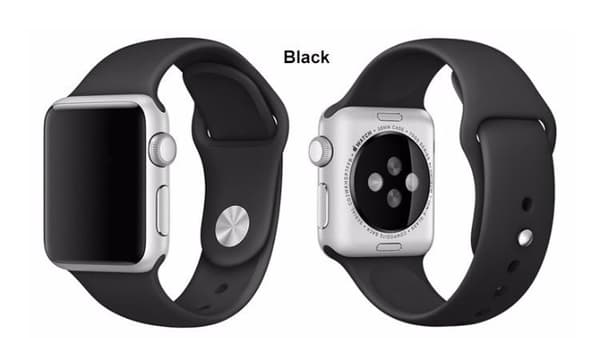 Apple Watch 42mm -  NORTH EDGE tyylikäs silikoniranneke Mörkgrå Medium