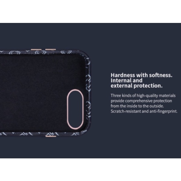 iPhone 7 - Elegant Eksklusivt deksel med skinndetalj fra NILLKIN Svart