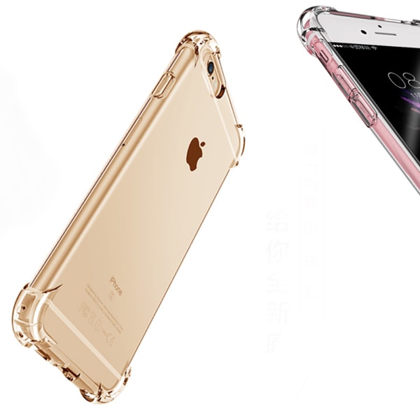 Iskuja vaimentava käytännöllinen kotelo - iPhone 8 Transparent/Genomskinlig