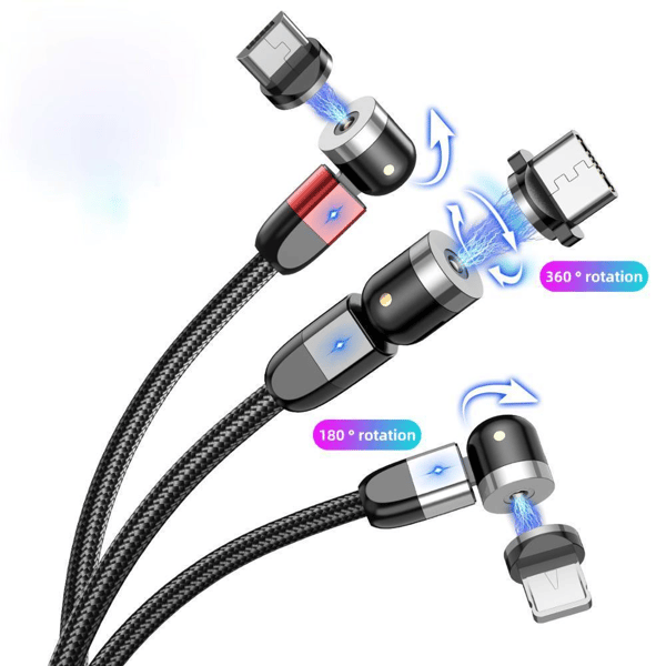 Magnetiskt Micro-USB Laddningskabel Lila 2M