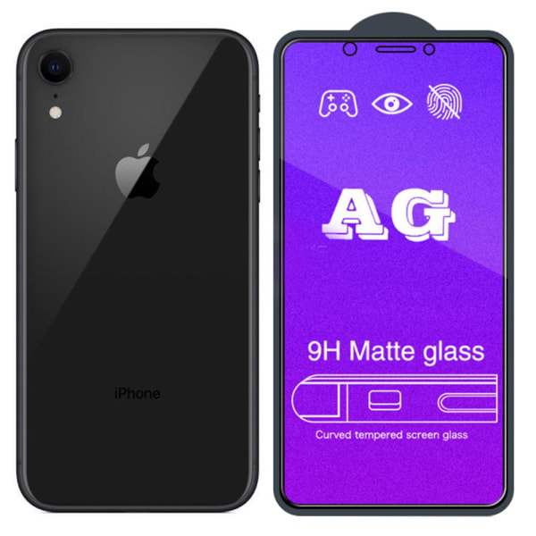 Anti Blue-Ray sormenjälkiä estävä näytönsuoja iPhone XR Transparent/Genomskinlig