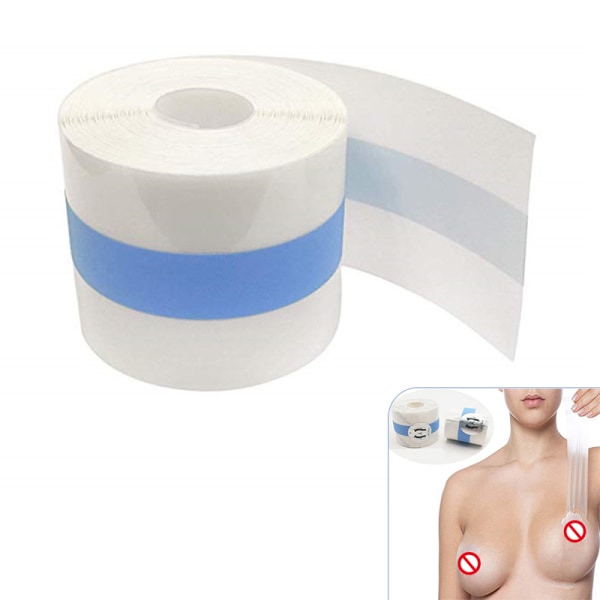 Komfortabel tape til brystløft (gennemsigtig) Blå 5cm/10m