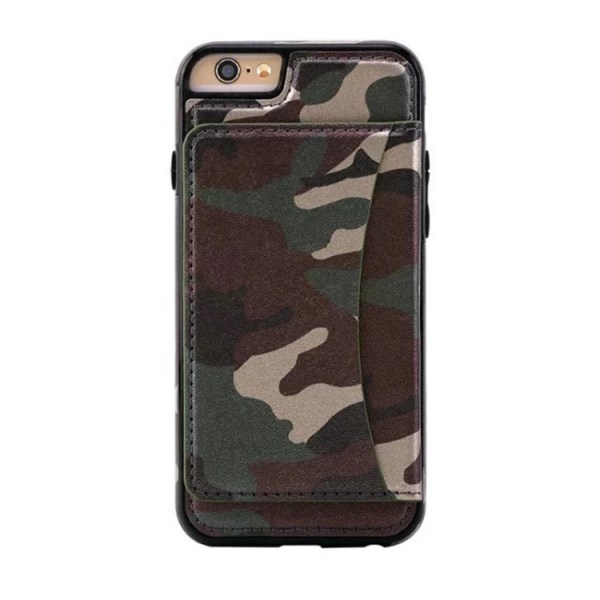 Händig militär mönstrat plånboksskal till iPhone 6/6S PLUS Grön