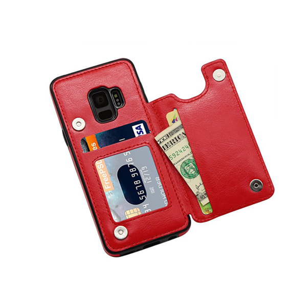 Stilig lommebokdeksel (M-Safe) for Samsung Galaxy S9 Roséguld