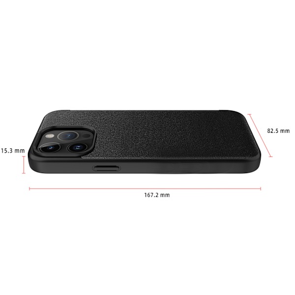 iPhone 12 Pro Max Skyddande Läderfodral  Smart Design Svart