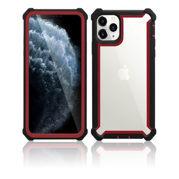 Huomaavainen TPU-suojakuori - iPhone 11 Pro Max Svart/Röd