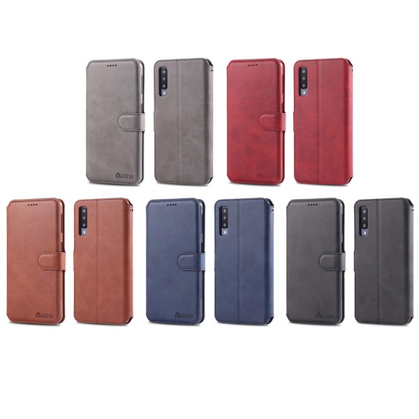 Älykäs ja kestävä lompakkokotelo - Samsung Galaxy A50 Röd