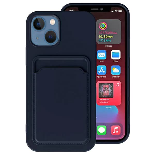 Smidigt Skal med Kortfack - iPhone 13 Pro Max Mörkgrön