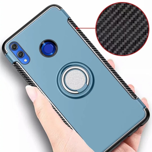 Praktiskt Skal med Ringhållare - Huawei P Smart 2019 Mörkblå