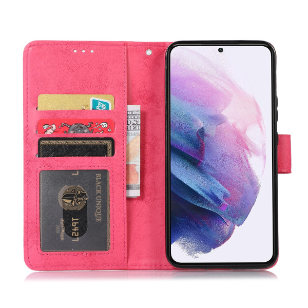 Tyylikäs lompakkokotelo LEMAN - Samsung Galaxy S22 Plus Rosa