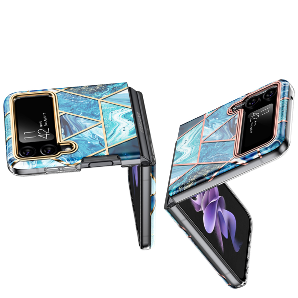 Vellavet beskyttelsescover MARBLE - Samsung Galaxy Z Flip 4 Rosa