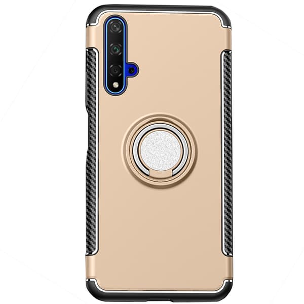 Elegant Skal med Ringhållare - Huawei Nova 5T Silver