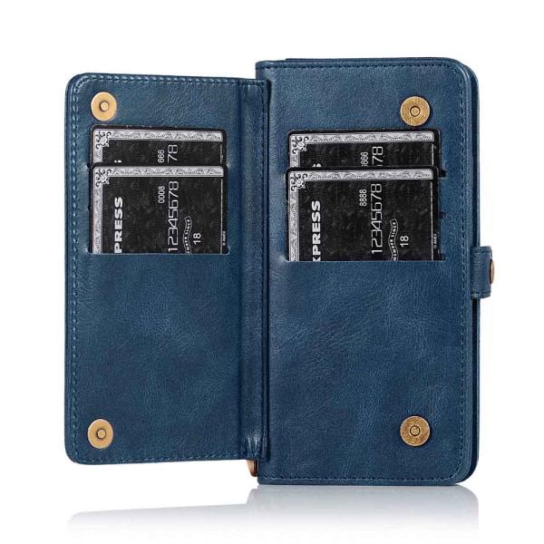 iPhone 7 Plus - Stilig lommebokdeksel Mörkblå