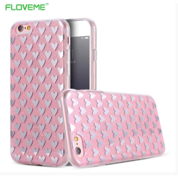 iPhone 6/6S PLUS Elegant Crystalheart-skal från FLOVEME ORIGINAL Silver