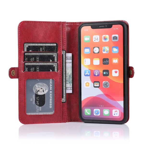 iPhone 11 - Sileä Smart Wallet -kotelo Röd