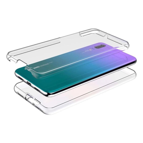 Dubbelt Silikonfodral med Touchfunktion - Huawei P Smart 2019 Blå