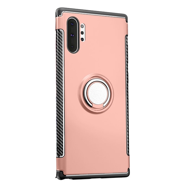 Samsung Galaxy Note10+ - Skyddande Skal med Ringhållare Silver Silver