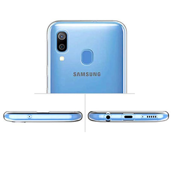 Støtdempende silikondeksel - Samsung Galaxy A40 Transparent/Genomskinlig