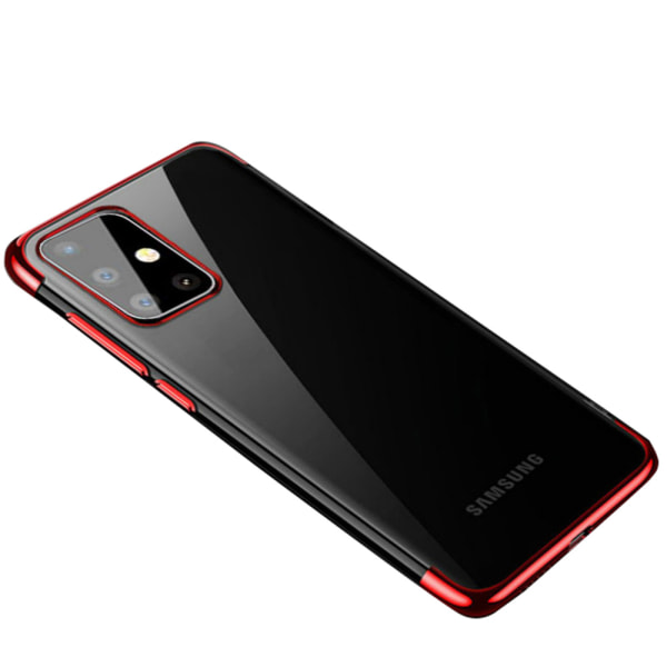 Gjennomtenkt silikonbeskyttelsesdeksel - Samsung Galaxy A51 Röd