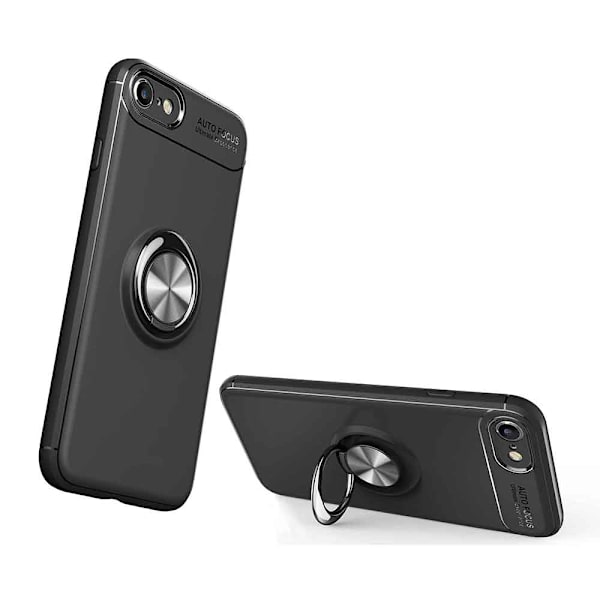 iPhone 8 - Auto Focus Skal med Ringhållare Blå/Blå