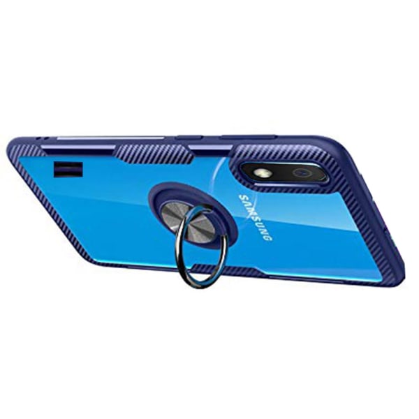 Samsung Galaxy A10 - Skyddsskal med Ringhållare (Leman) Svart