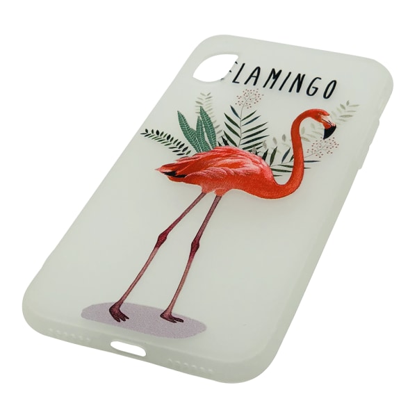 Deksel i retrodesign (Flamingo) til iPhone X/XS