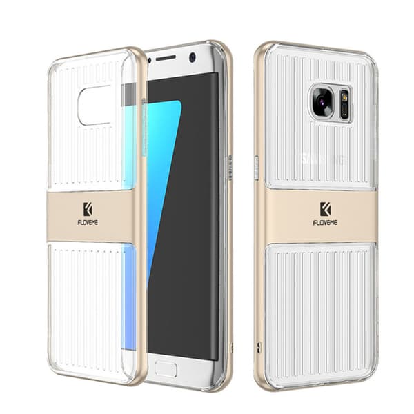 Samsung Galaxy S7 Edge - FLOVEMES Hybridskal - (Stötdämpande) Vit