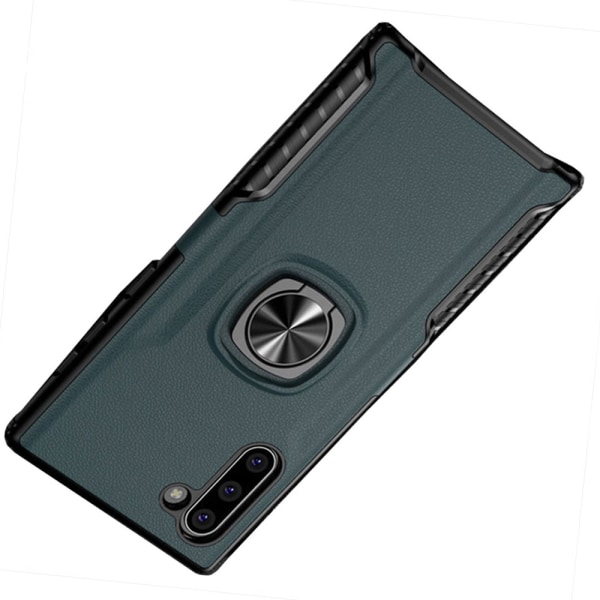 Glatt deksel med ringholder Leman - Samsung Galaxy Note10 Svart