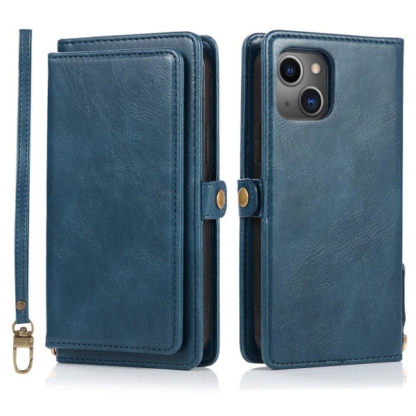 Glatt lommebokdeksel - iPhone 13 Mörkblå