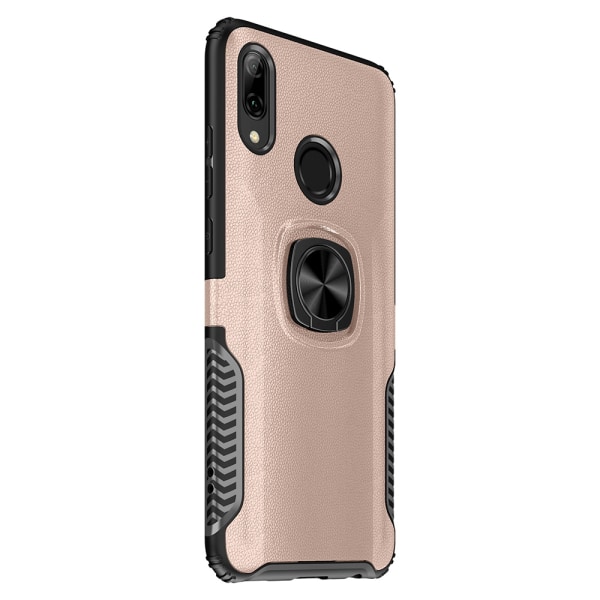 Elegant Praktiskt Skal med Ringhållare - Huawei P20 Lite Roséguld