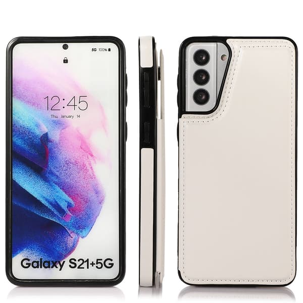 Smart deksel med kortlomme - Samsung Galaxy S21 Brun