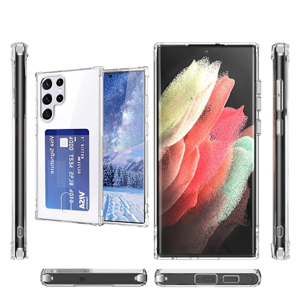 Samsung Galaxy S25 Ultra - Kortfack & Kepsfunktion för Skärmskydd Transparent