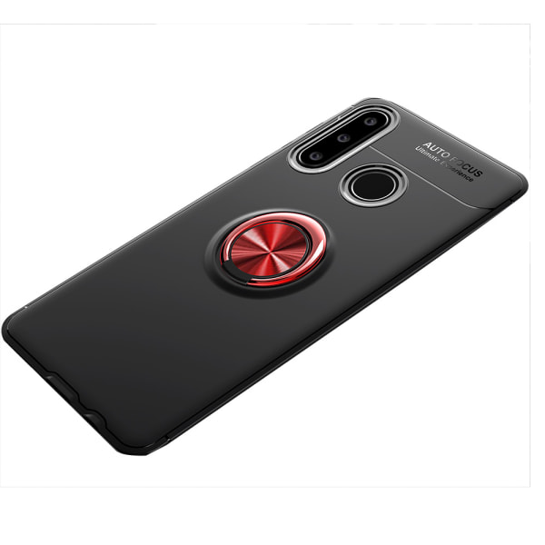 Tehokas silikonikuori sormustelineellä - Huawei P30 Lite Röd
