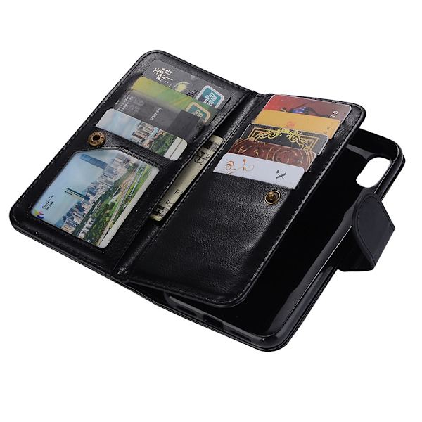 ROYBEN'S Wallet Cover til iPhone XS Max (dobbeltfunktion) Röd