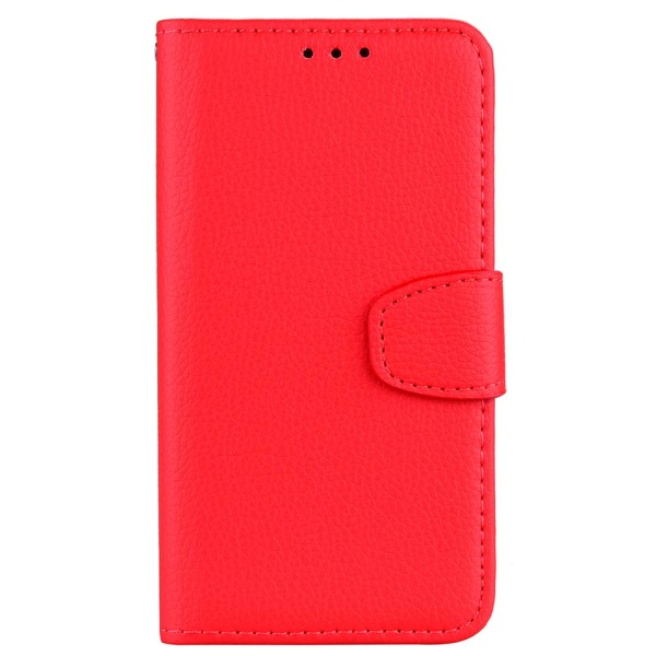 Huawei Honor 10 - Stötdämpande PU-Läder Plånboksfodral Röd