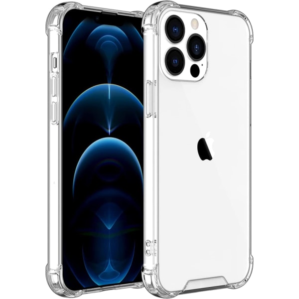 iPhone 15 Pro - Beskyttende, stilig støtdempende silikondeksel Transparent