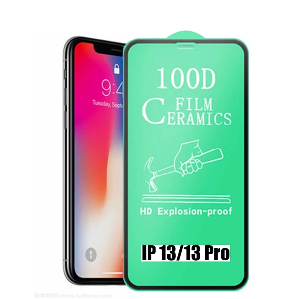 2-PACK iPhone 13 Pro Keramiskt Skärmskydd HD 0,3mm Transparent